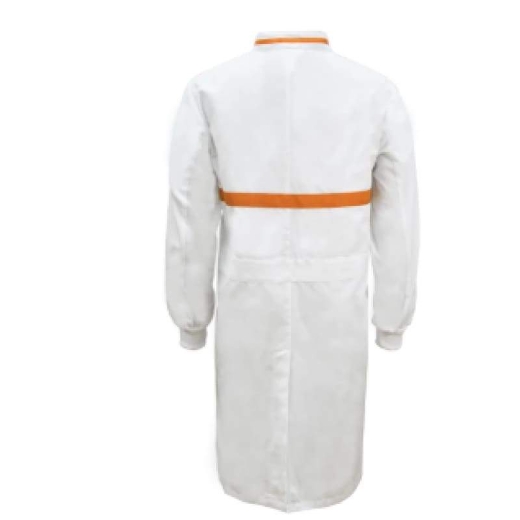 Picture of WorkCraft, Dustcoat, Long Length, Short Sleeve, Food Industry, Mandarin Collar, Contrast Trims on Chest